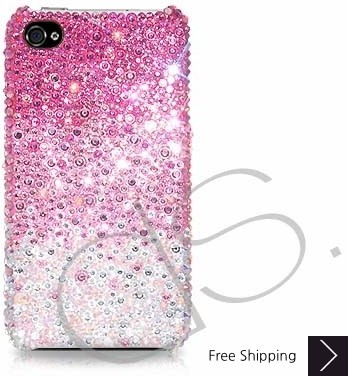 Gradation Bling Swarovski iPhone 14 Case iPhone 14 Pro and iPhone 14 - Pink
